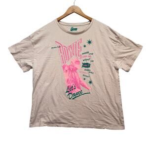 David Bowie Let's Dance Modern Love China Girl Ricochet Tan T-Shirt Adult 2XL